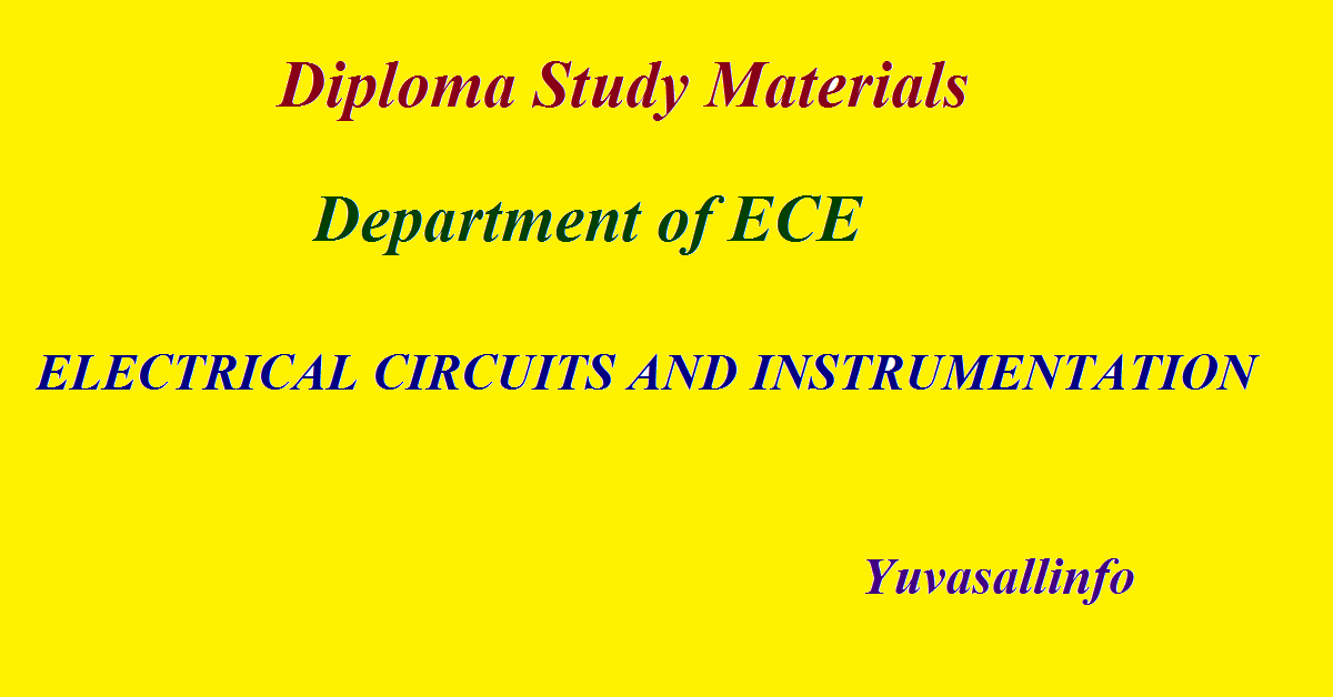 ELECTRICAL CIRCUITS AND INSTRUMENTATION