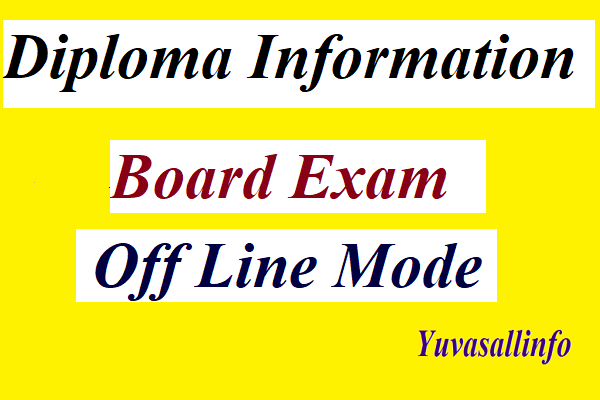 Diploma Dec-2021 Exam Off Line Mode | Yuvasallinfo