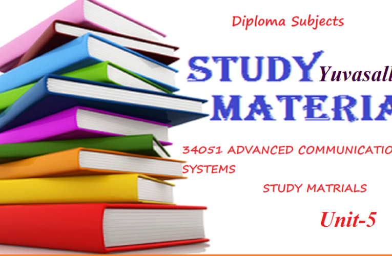 Diploma in ECE Study Material | ADVANCED COMMUNICATION SYSTEMS Unit 5 | Yuvasallinfo