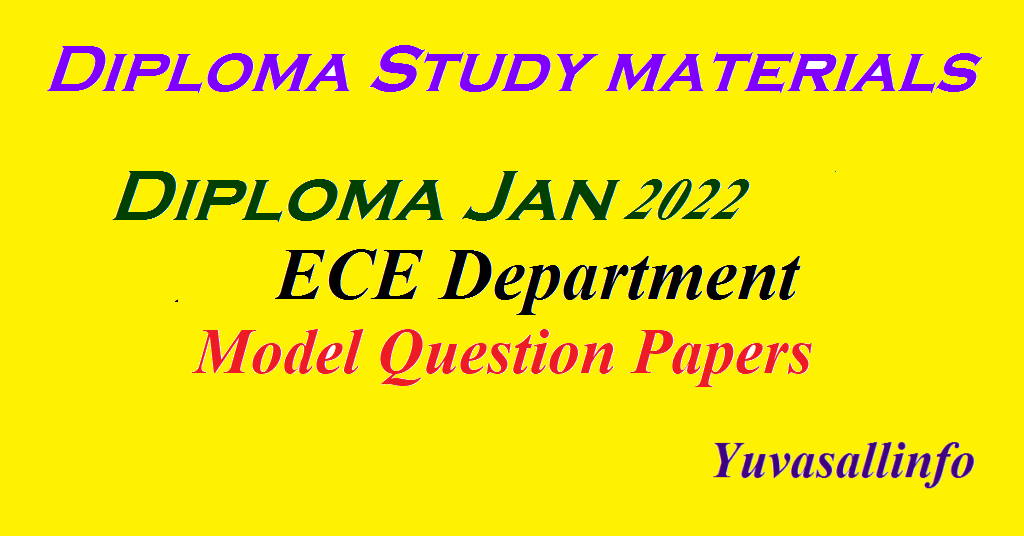 Diploma Jan 2022 ECE Department Model Question Papers