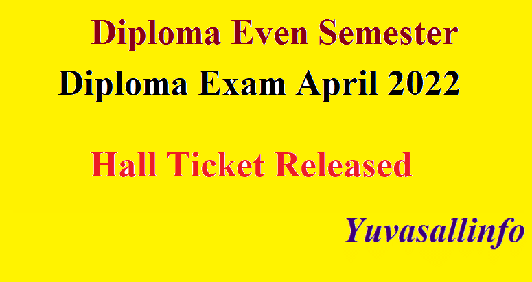 TNDTE Diploma Board Exam Hall Ticket