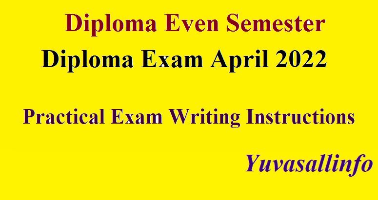 Diploma April 2022  Practical Exam Writing Instructions