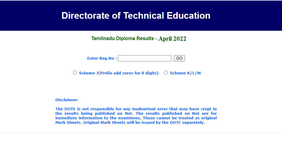 Diploma Exam Result April 2022