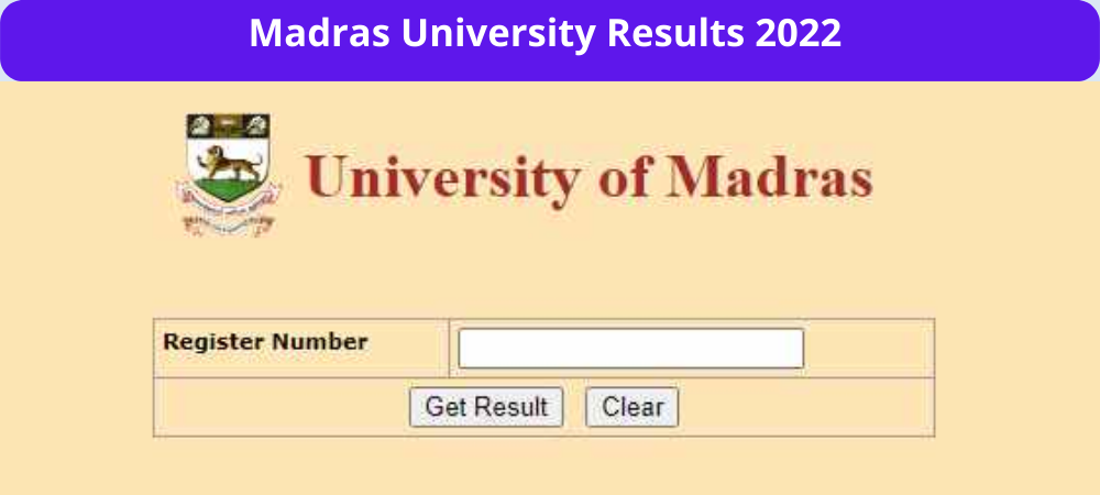 University of Madras Result Link 2022