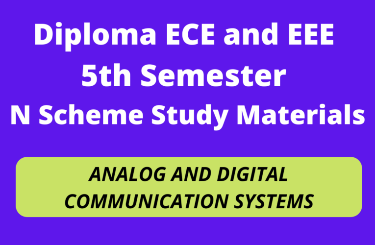 Diploma ECE 5th Semester N Scheme Study Materials | ANALOG AND DIGITAL COMMUNICATION SYSTEMS