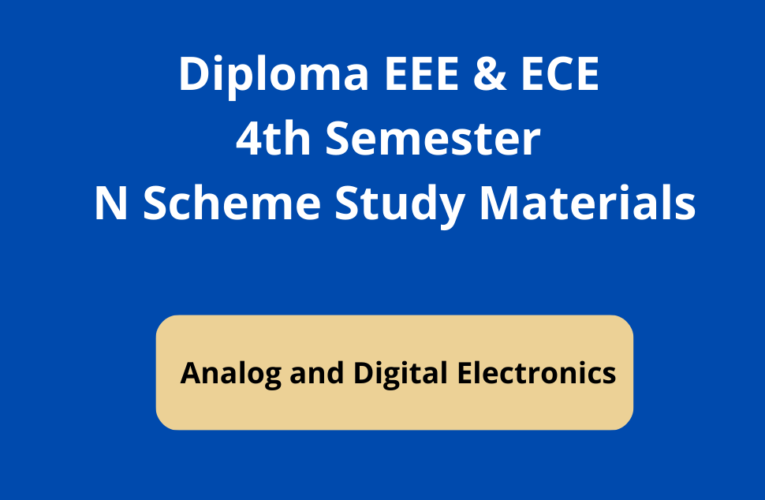 Diploma in EEE and ECE  4th Semester Analog and Digital Electronics Study Materials | Yuvasallinfo